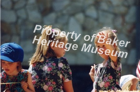 Children in flowered dresses