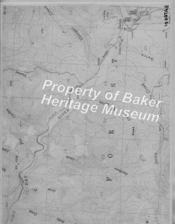 Bates, Or; topographical map
