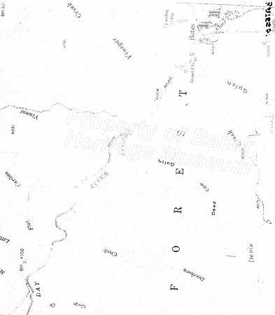 Bates, Or; topographical map