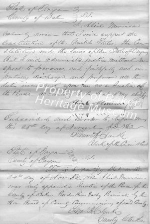 Morrison oath as JP 1862 1