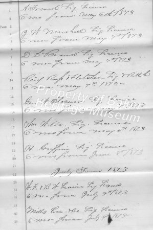 1872-1873 license list 5