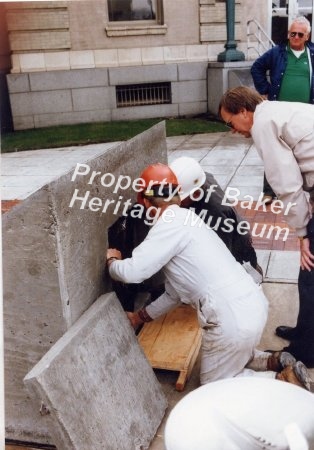 Post Office Square monument installation.