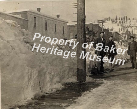 Main Street Sumpter in snow