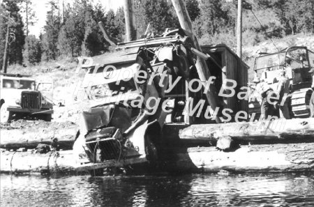 Bates, Log Truck rescue from pond