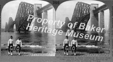 Highlanders near Forth Bridge, Queensferry, Scotland