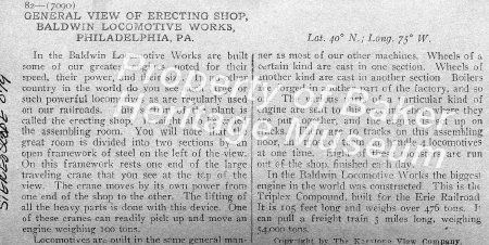 Baldwin Locomotive works, Philadelphia, PA des.