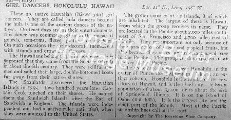 Girls dancers, Honolulu, Hawaii desc,