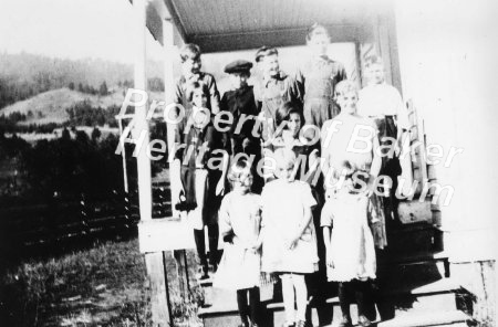 Students on back porch of Lone