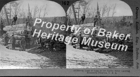 Load of logs near Kettle River Landing, Minnesota