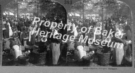 Market scene, Cologne, Germany