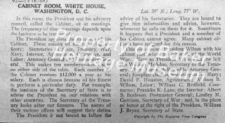 Cabinet Room, White House, Washington, DC desc