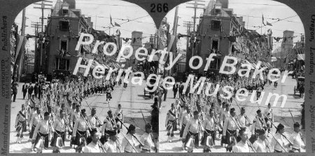 Fifth Royal Highlanders in parade in Quebec