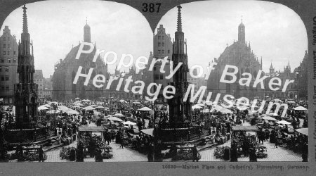 Market place and Cathedral, Nuremberg, Germany