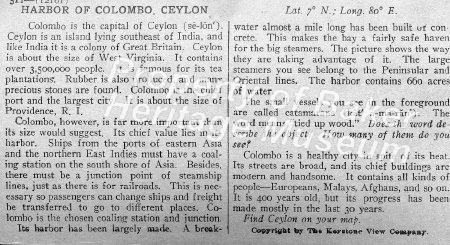 Harbor of Colombo, Ceylon