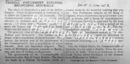 Parliament Building, Melbourne, Australia descrip