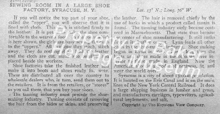 Sewing room in large shoe factory, Syracuse, NY.