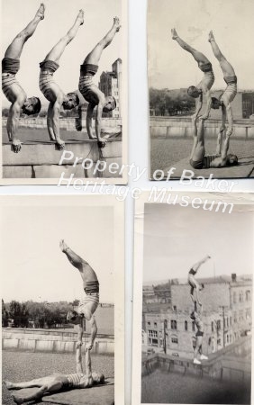 Smith Bros. acrobats. on roof of YMCA