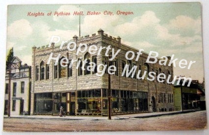 Postcard, Knights of Pythis Hall, Baker City