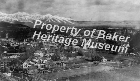 Birds eye view of Baker City.