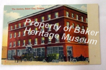 Postcard, Antlers Hotel, Baker City