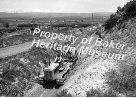 Wayne Phillips driving the Cat at the Basche Ditch above the CCC Camp.