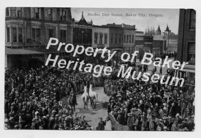 Postcard - Market Day, Baker City, Oregon
