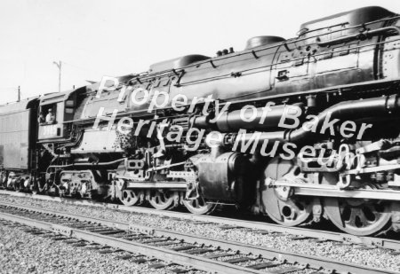 Union Pacific steam engine #3985 arriving in Baker City.  c.a. 1980s 5