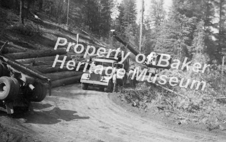 Logging truck, loading