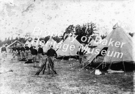WWI soldiers in camp