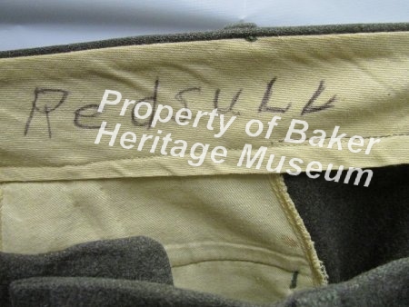 Uniform, Pants, inside markings