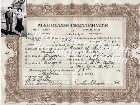 Marriage Certificate