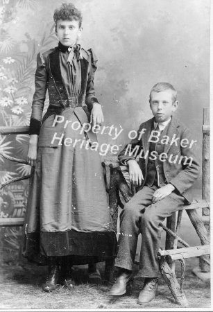 Sister and brother.  ca mid 1800s.
