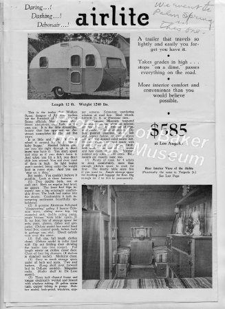 1938 Airstream Brochure, pg. 2