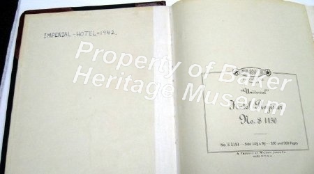 Imperial Hotel Register, 1942-43