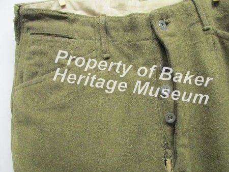Military Pants, front  close-up
