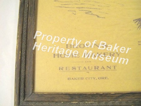 Brown's Home Bakery Advertisement, Framed