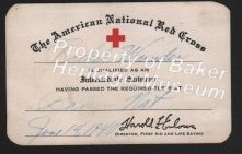 Red Cross Swimming Card