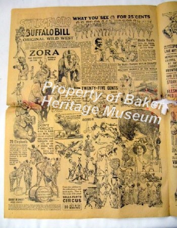 Ad, Circus & Buffalo Bill's Wild West Show, 1915, pg. 2