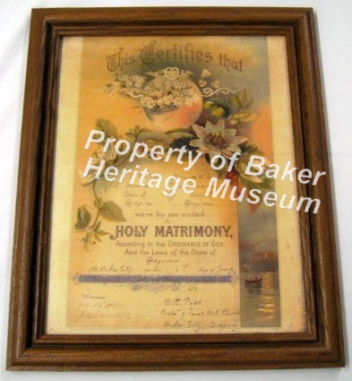 Certificate, Marriage