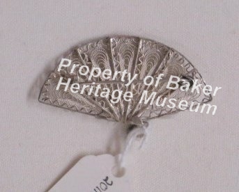 Silver Fan Brooch