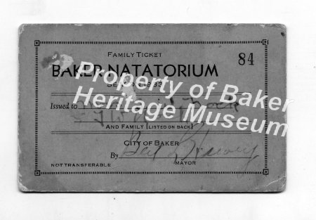 Ticket, Natatorium