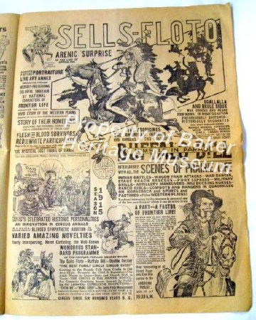Ad, Circus & Buffalo Bill's Wild West Show, 1915, pg. 3