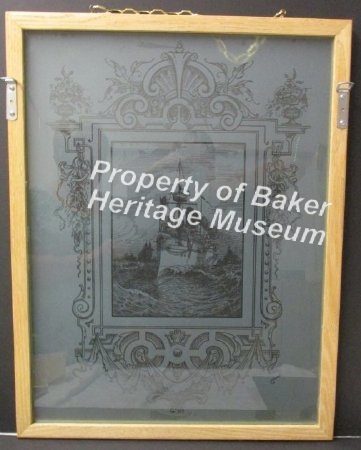 Etched Window, back side of frame